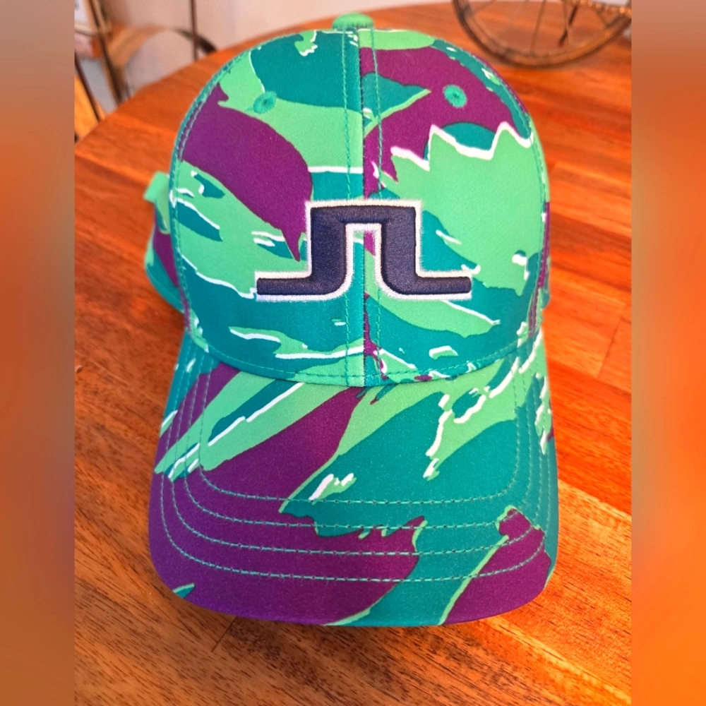 J.Lindeberg Vibrant Green and Purple Cap